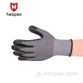 Hespax OEM 15Gマイクロフォームニトリル点線作業手袋